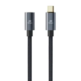 0.8m Type-C Male to Female Extender Cord USB 4.0 8K Video Output 40Gbps Data Transmission Line 100W 5A Fast Charging Cable