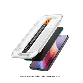 [1 PACK] Spigen Glas.tR EZ Fit HD Tempered Glass Screen Protector for iPhone 16 & 15 Series - Privacy