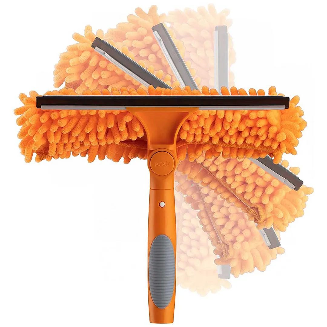 10" Rotating Squeegee with Removable Microfiber Brush