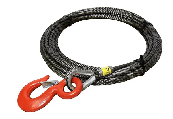 1/2" Steel Core Winch Cable with Eye Hook All-Grip®