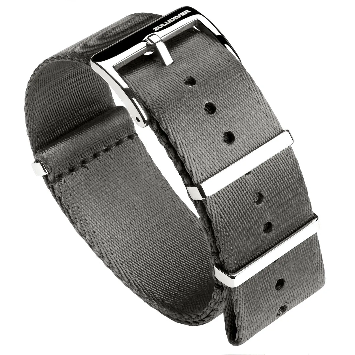 1973 British Military Watch Strap: ARMOURED RECON - Admiralty Grey, Polished