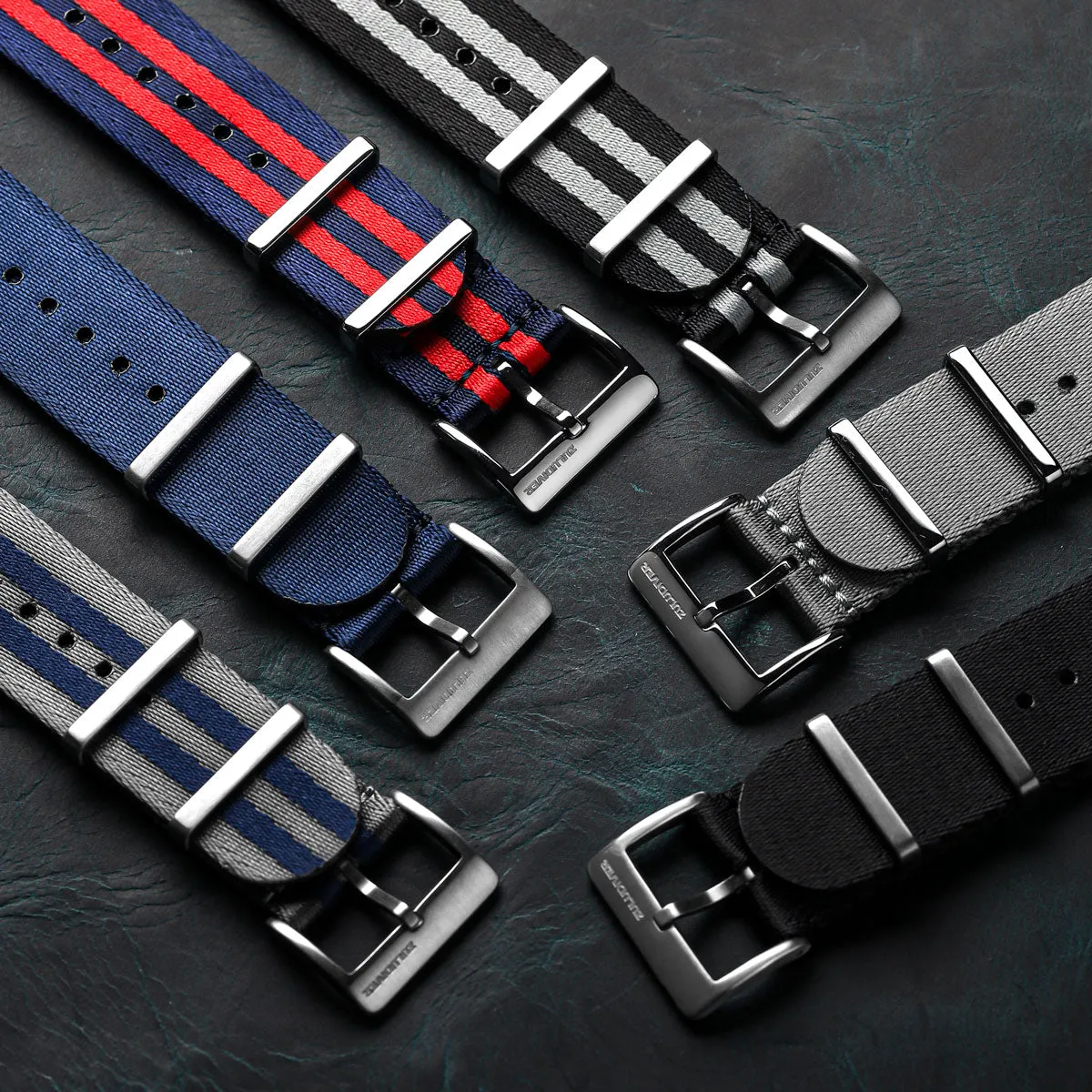 1973 British Military Watch Strap: ARMOURED RECON - Military Black, Satin