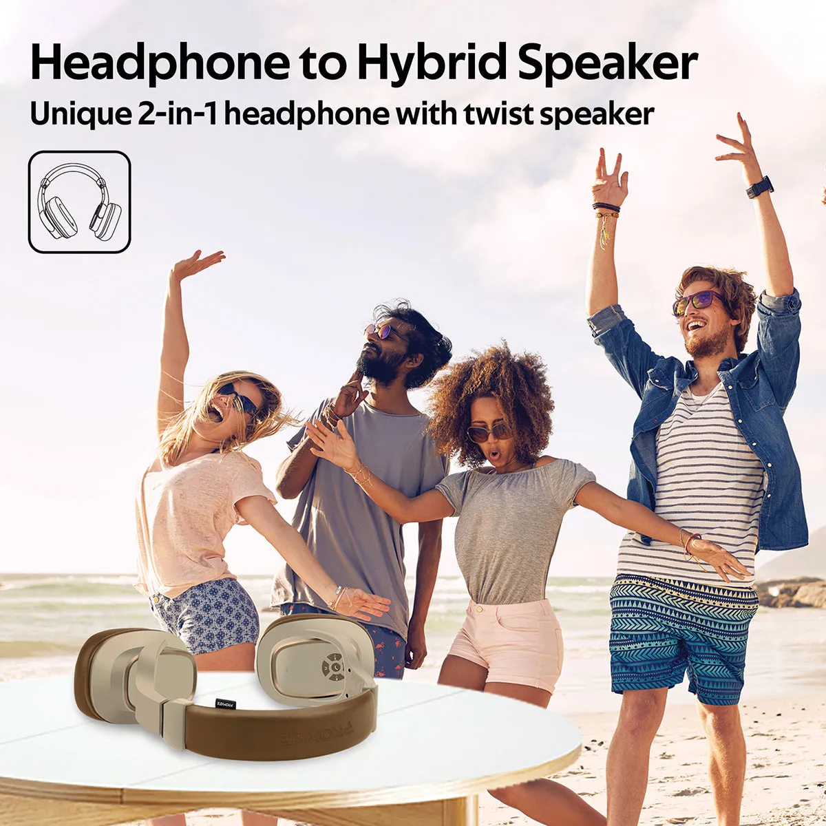 2-in-1 High Definition Wireless Headphone With Speaker