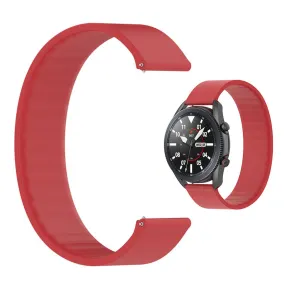 22mm Universal elastic silicone watch strap - Red / Size: 150mm