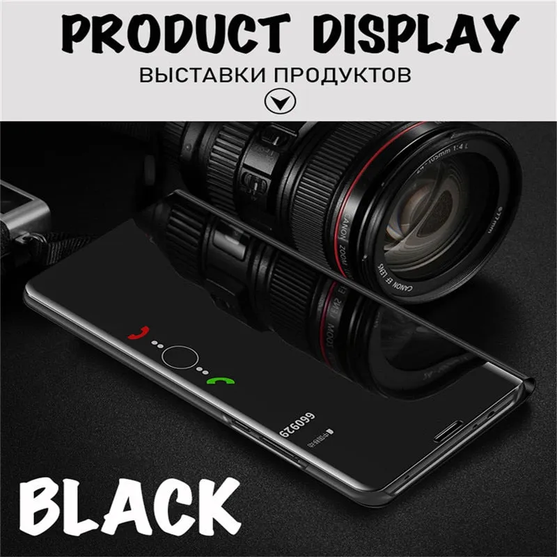 360 Flip Standing Phone Case For Xiaomi redmi Note 7 6 5 4 4X Pro Mirror Leather Case For Xiaomi Mi 9 A2 8 Lite SE 5X 6X Cover