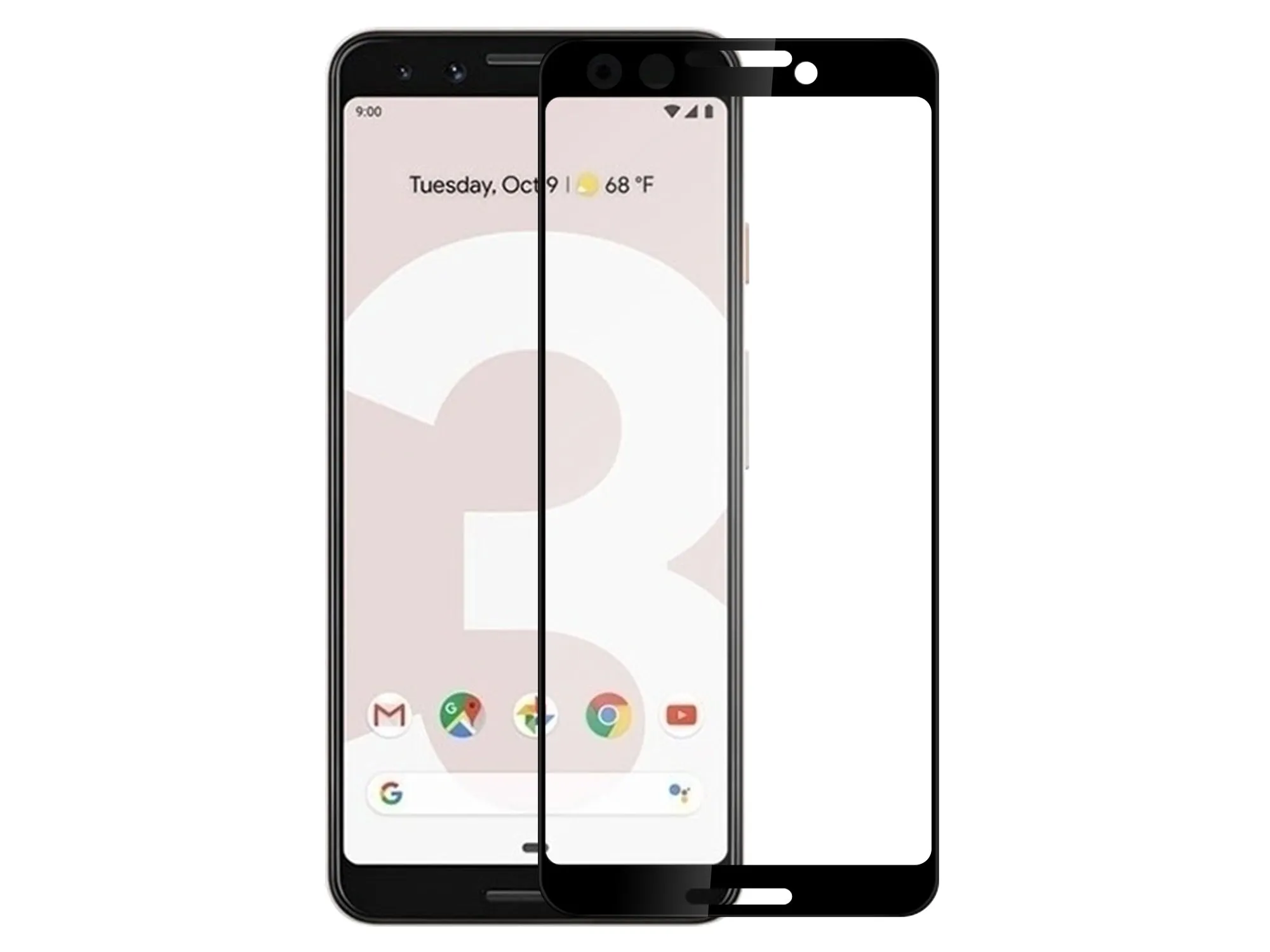 3D Curved Glass Full Screen Protector For Google Pixel 3/3 XL