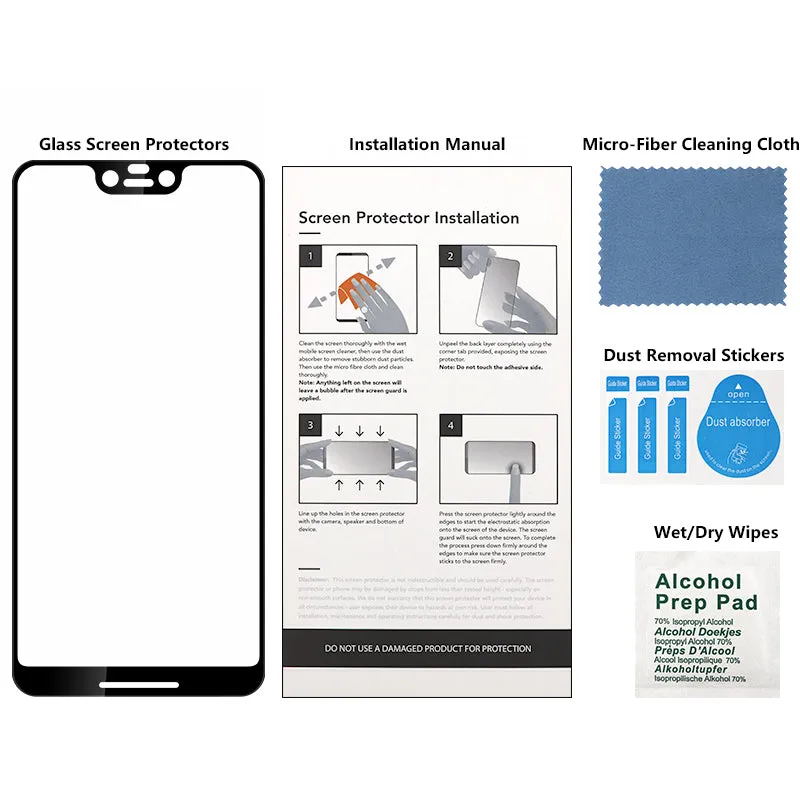 3D Curved Glass Full Screen Protector For Google Pixel 3/3 XL