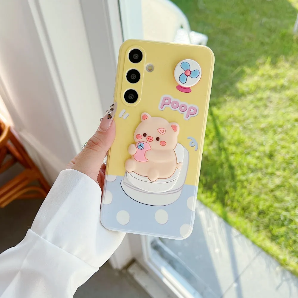 3D Spin Flower Silicone Soft Phone Case - Realme 12 Pro Plus