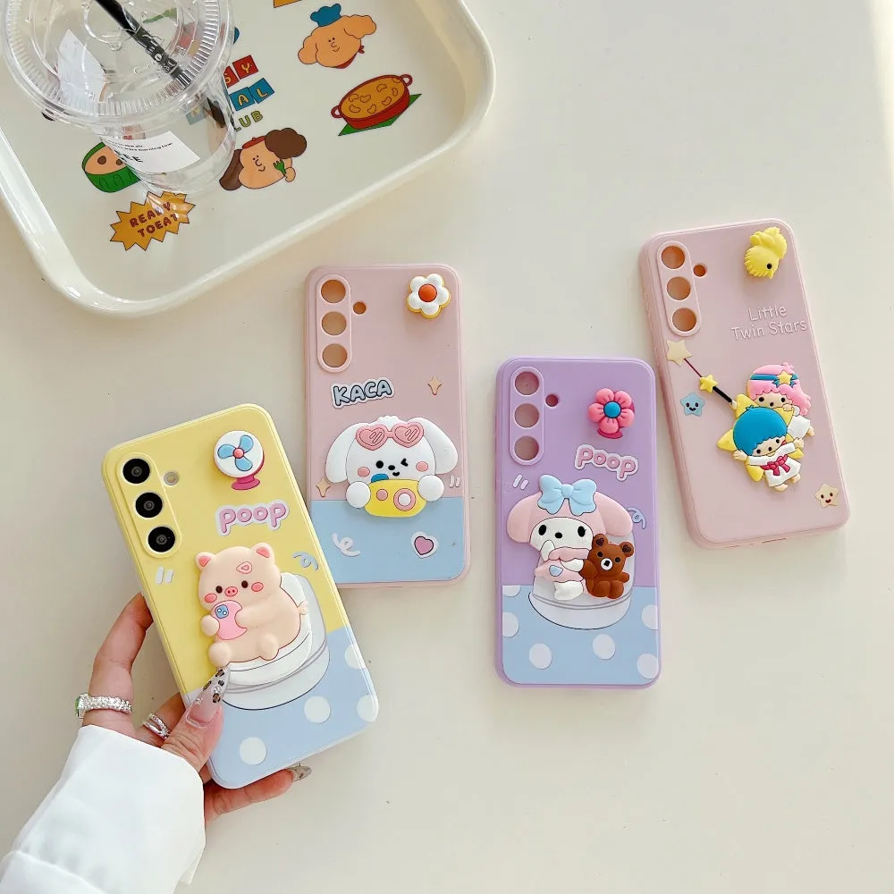 3D Spin Flower Silicone Soft Phone Case - Realme 12 Pro Plus