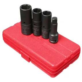 4 Piece 1/2" Drive Deep Thin Wall Flip Impact Socket Set SUN2724