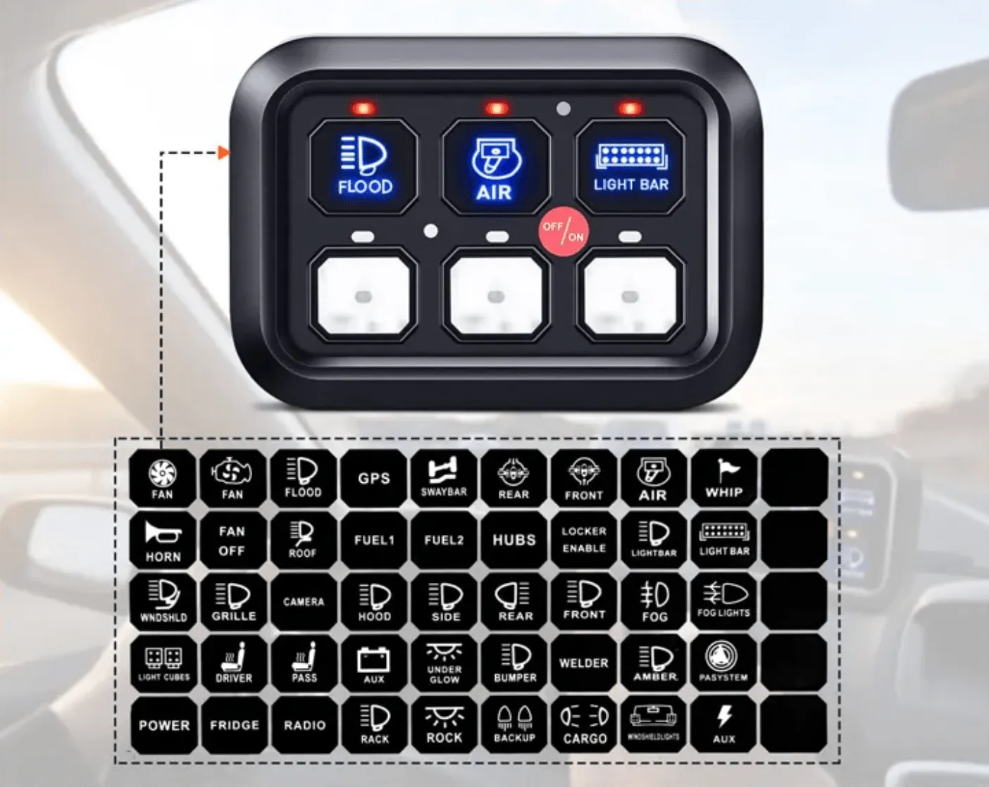 6 Gang Switch Panel Control Box