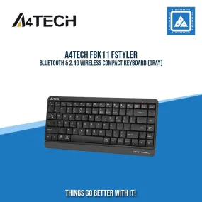 A4TECH FBK11 FSTYLER BLUETOOTH & 2.4G WIRELESS COMPACT KEYBOARD (GRAY)