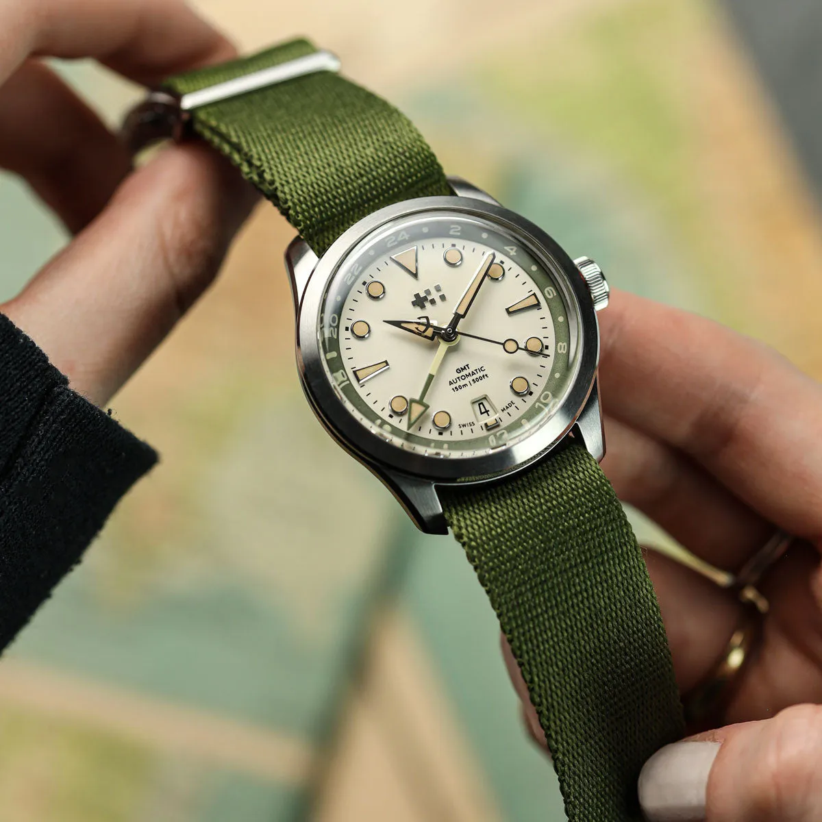 ADDITIONAL - Apex Nylon OctoPod Watch Strap - Army Green