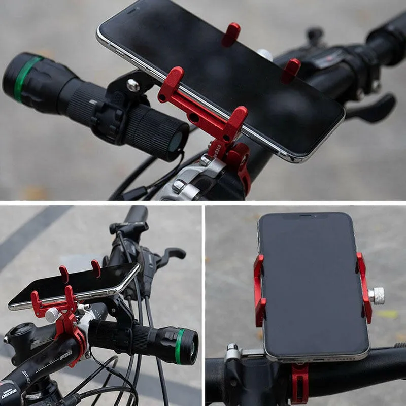 Aluminum Alloy Motorcycle Phone Holder Sports Camera Navigation Stand Bike Phone Mount Flashlight Bracket Bicycle Phone Holder