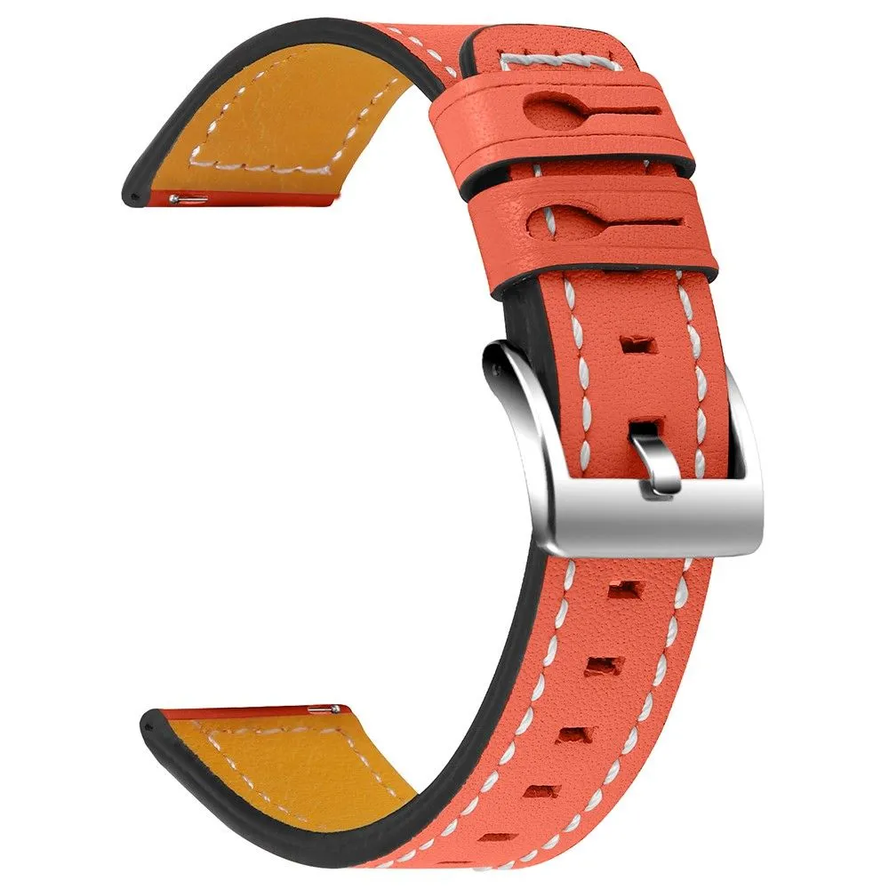 Amazfit GTS / GTR 42mm cowhide leather watch strap - Orange