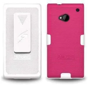 Amzer Shellster - White & Hot Pink