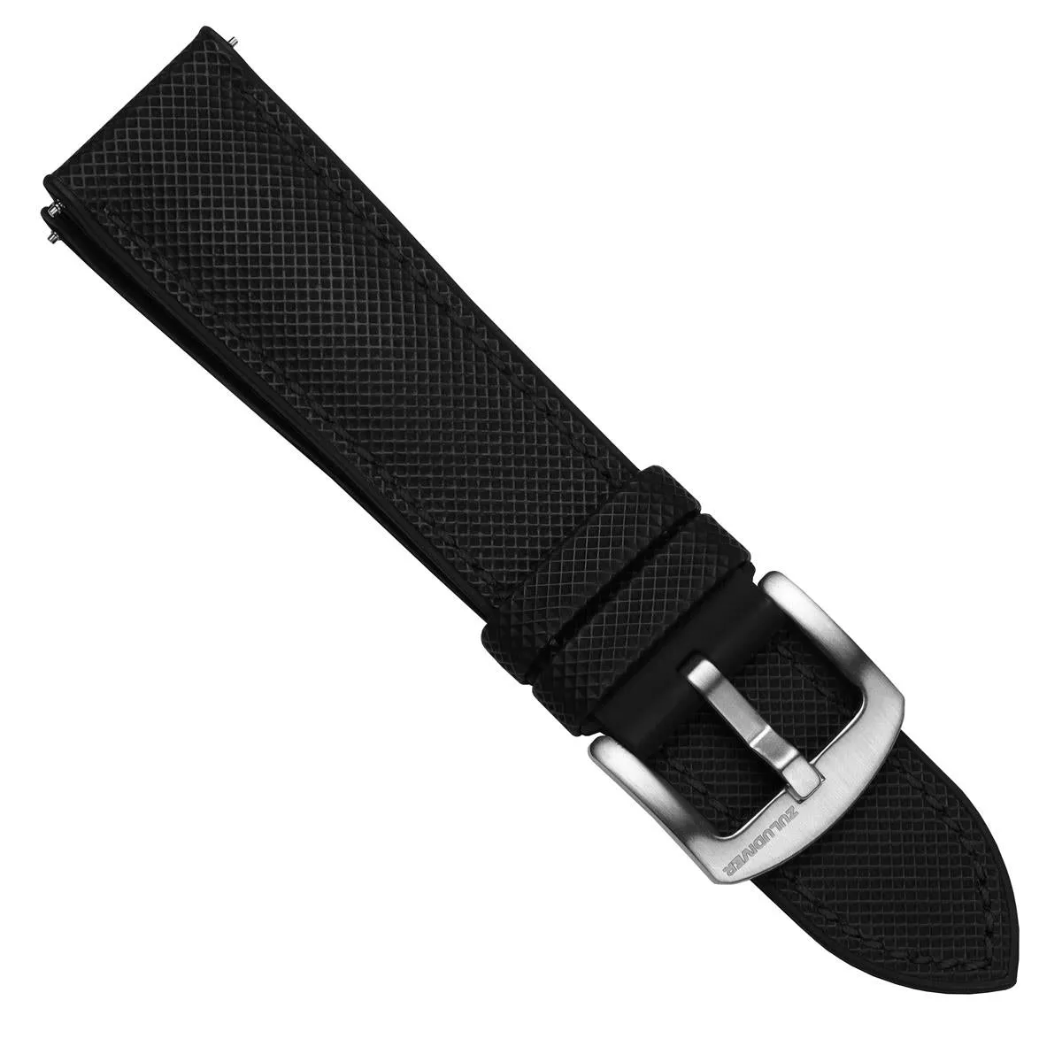 ANVIL FKM Rubber Watch Strap - Black / Black