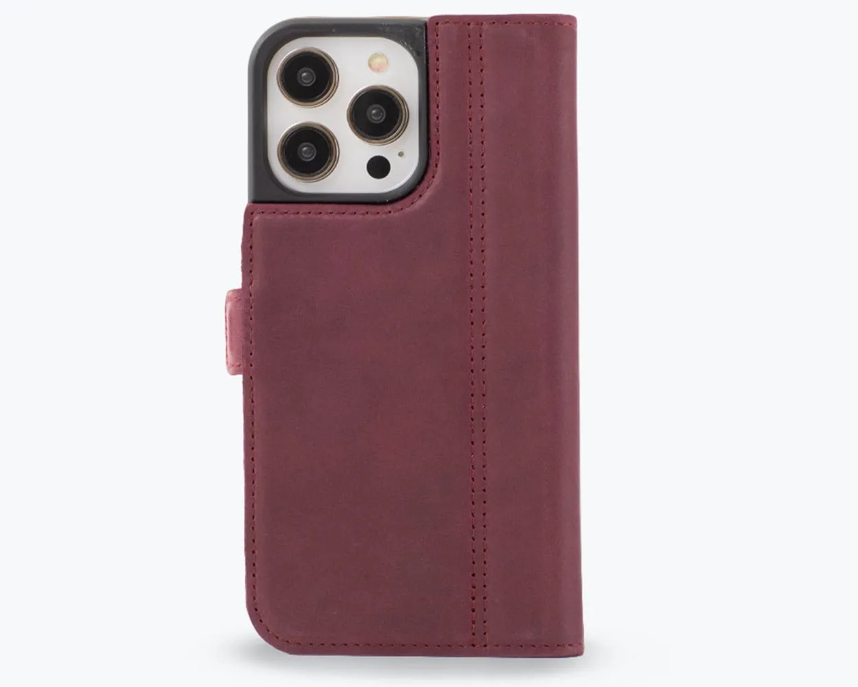 Apple iPhone 14 Pro Max - Vintage Leather Wallet (Side Clasp)