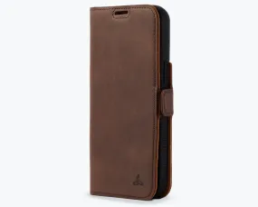 Apple iPhone 14 Pro Max - Vintage Leather Wallet (Side Clasp)