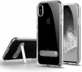 Apple iPhone 8 Gel Case With Stand - Clear/Silver