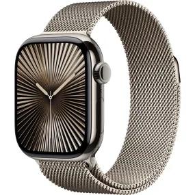 Apple Watch Series 10 42mm Natural Titanium Case GPS   Cellular Milanese Loop