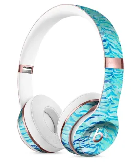 Aqua Watercolor Tiger Pattern Full-Body Skin Kit for the Beats by Dre-Tiger Skin Beats by Dre