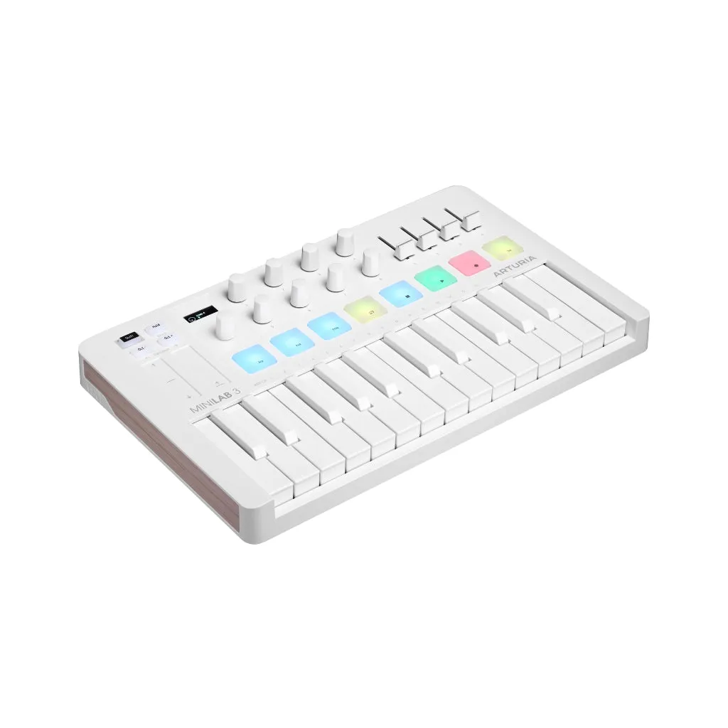 Arturia MiniLab 3 25-Key MIDI Controller - Limited Edition Alpine White