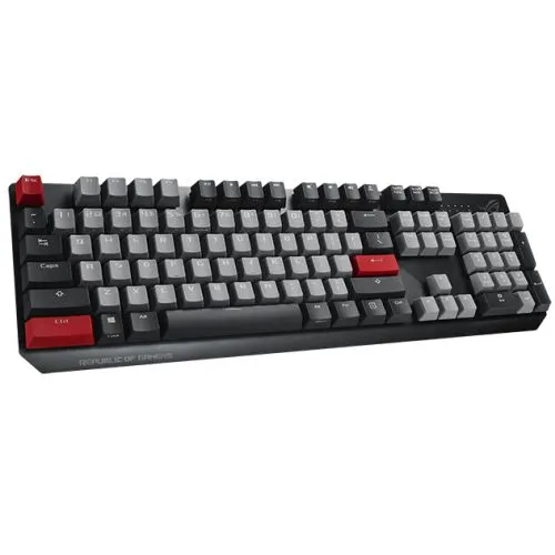 Asus Rog Strix Scope PBT Mechanical Wired Gaming Keyboard, Macro Keys, Cherry MX Switches RGB Red