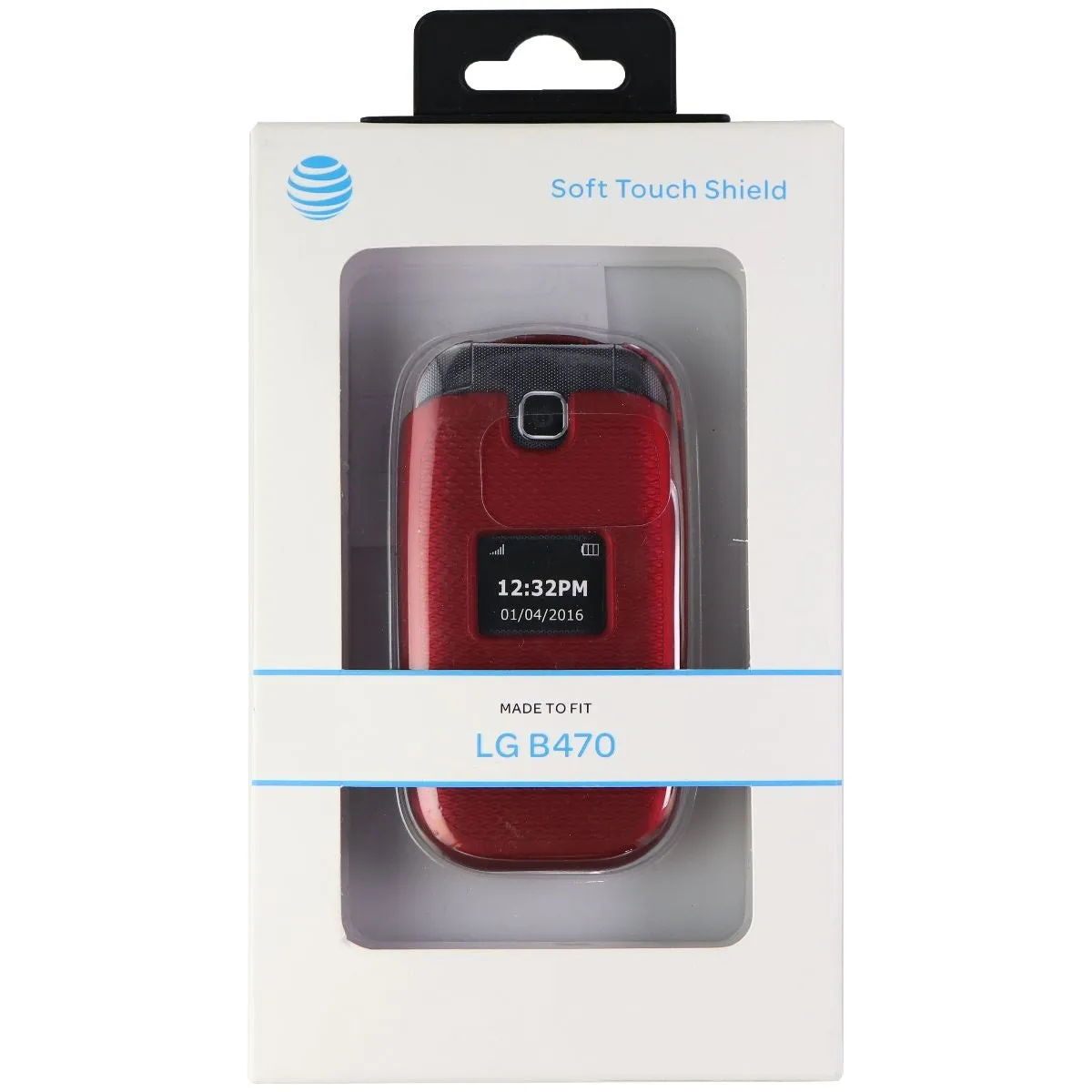 AT&T Soft Touch Shield Hard Case for LG B470 Flip Phone - Red