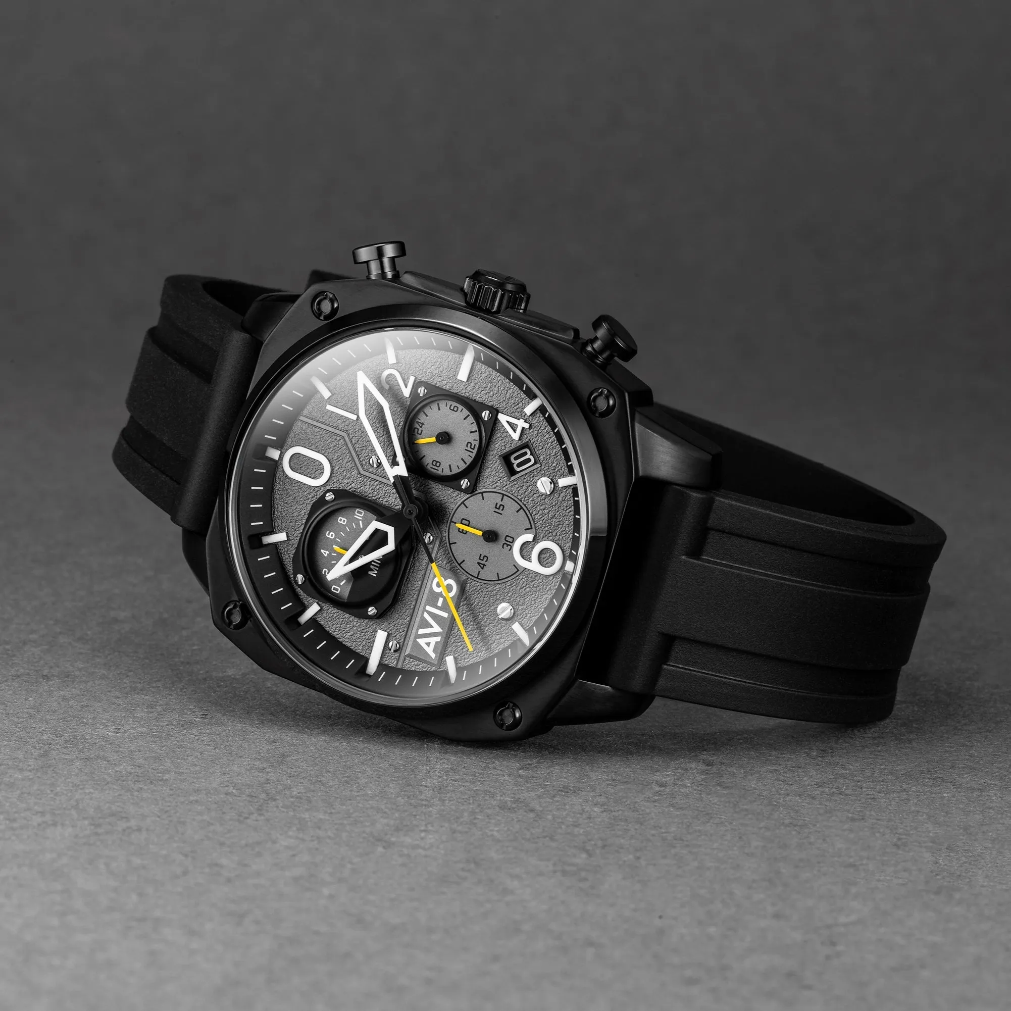 AVI-8 Men's Black Hawker Hunter Chronograph Watch AV-4052-R1