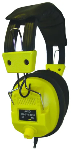 Avid AE-808 Over-Ear Stereo Headphones with Volume Control (Yellow)