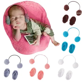 Babymoon Headphones & Slippers for New Born Baby Photography Accessories