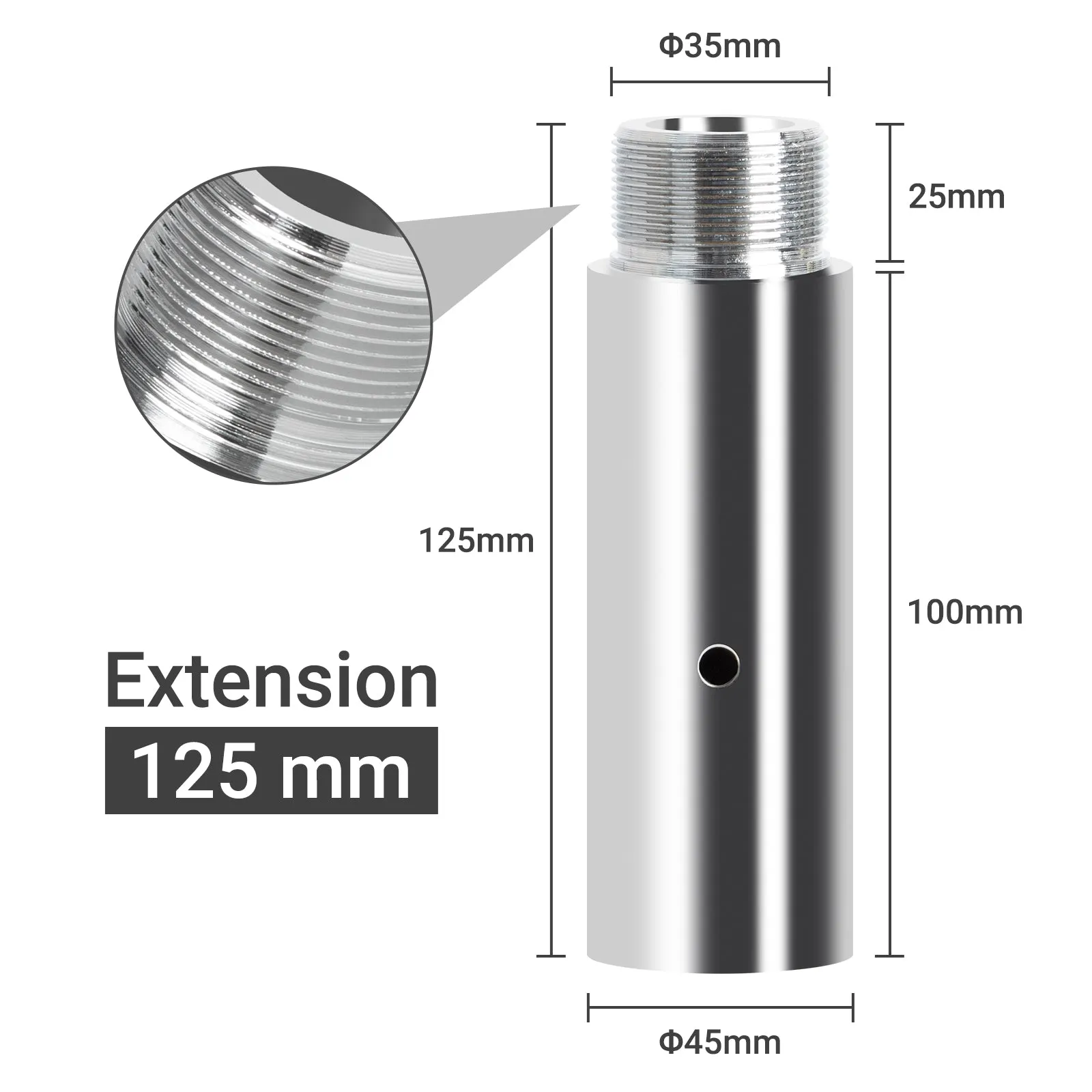 Barre de Pole Dance Extension Tube (125mm)