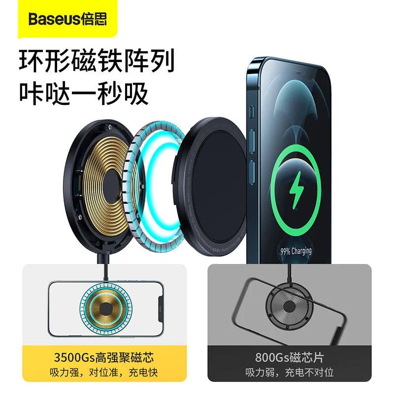 Baseus Simple Magnetic Stand  Wireless Charger  Black (CCJJ000001)