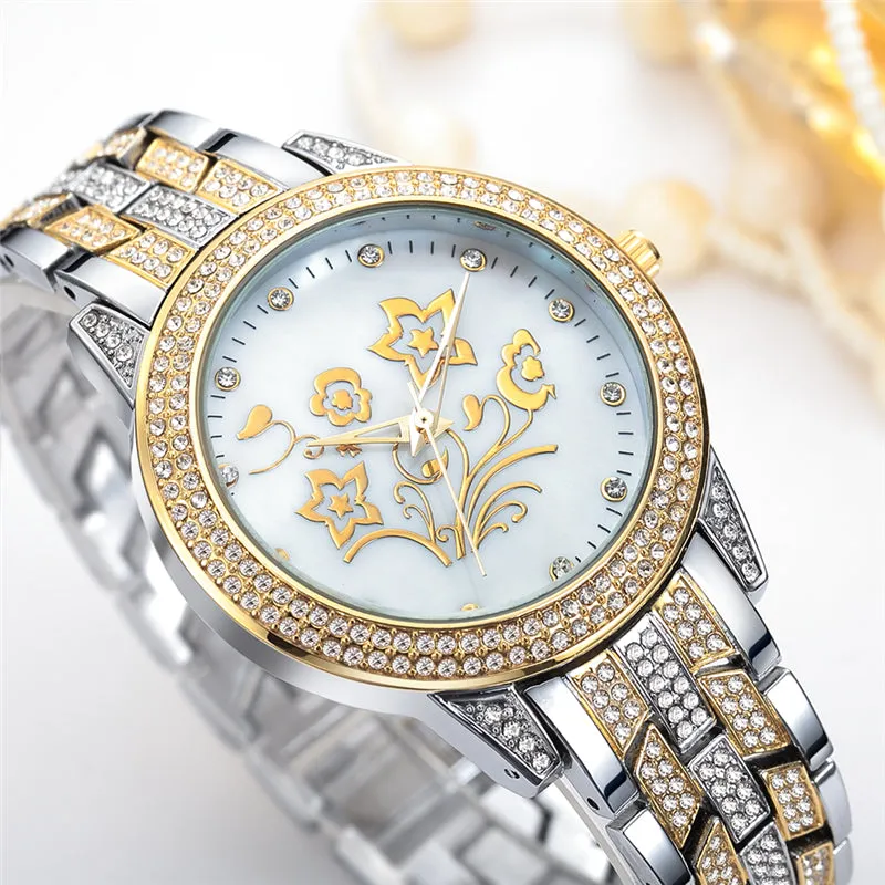 BELBI Top Luxury Elegant Diamond Women Wrist Watches Waterproof Quartz