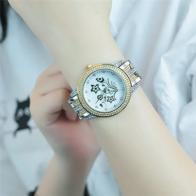 BELBI Top Luxury Elegant Diamond Women Wrist Watches Waterproof Quartz