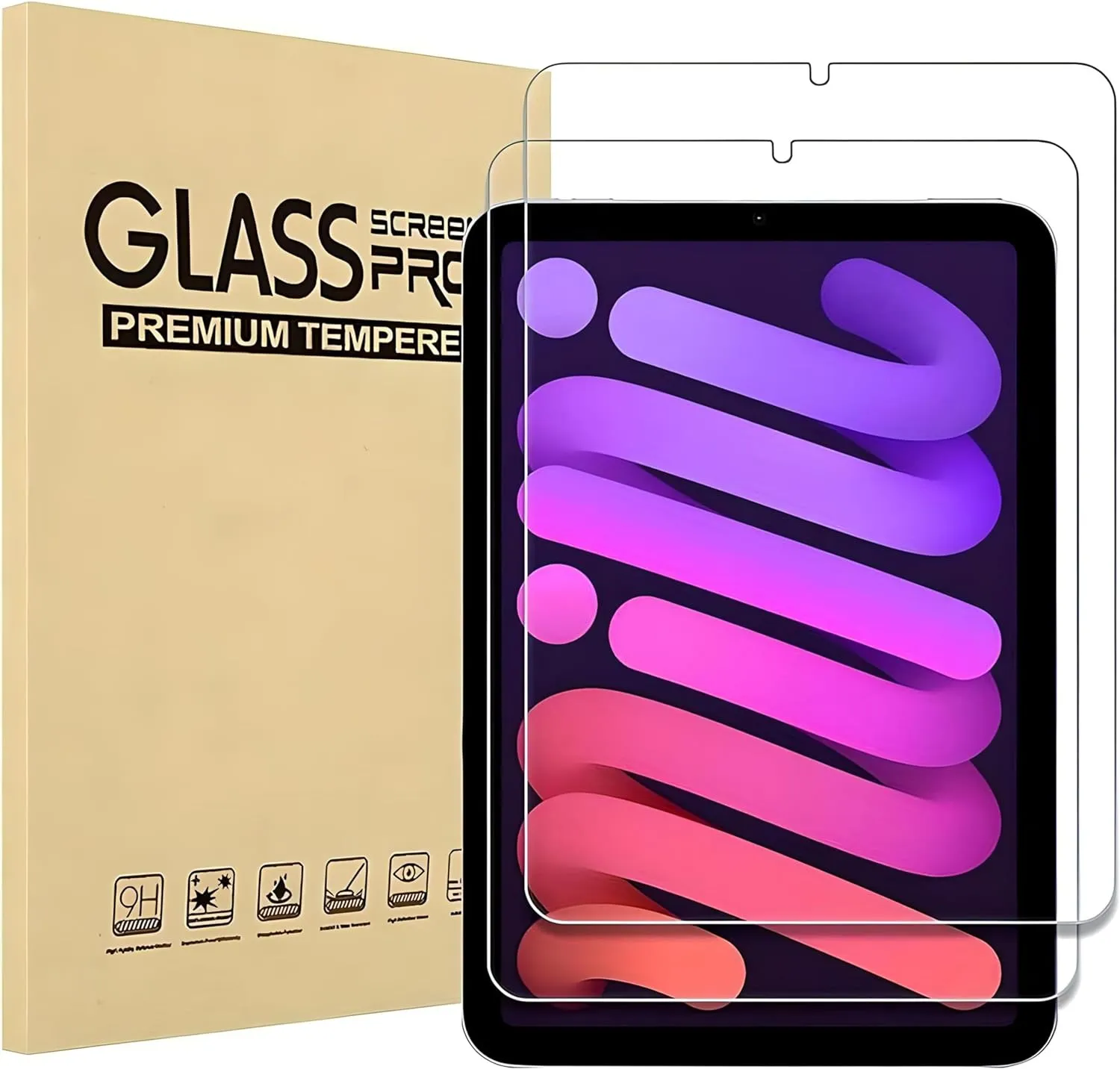 Betron Screen Protector for iPad mini 6 (8.3-Inch, 2021 Model, 6th Generation), Tempered Glass, 9 H Surface Hardness