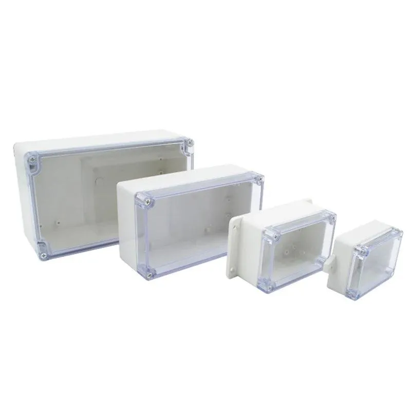 Big Size Vislble Waterproof Outdoor Enclosure Transparent Plastic Box Electronic Project Case Instrument Electrical Junction Box