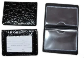 black faux animal skin i.d. holder Case of 300