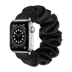 Black Satin Scrunchie Apple Watch Strap