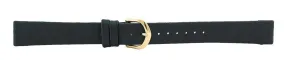 Black Smooth Leather Watch Band 16mm 106188