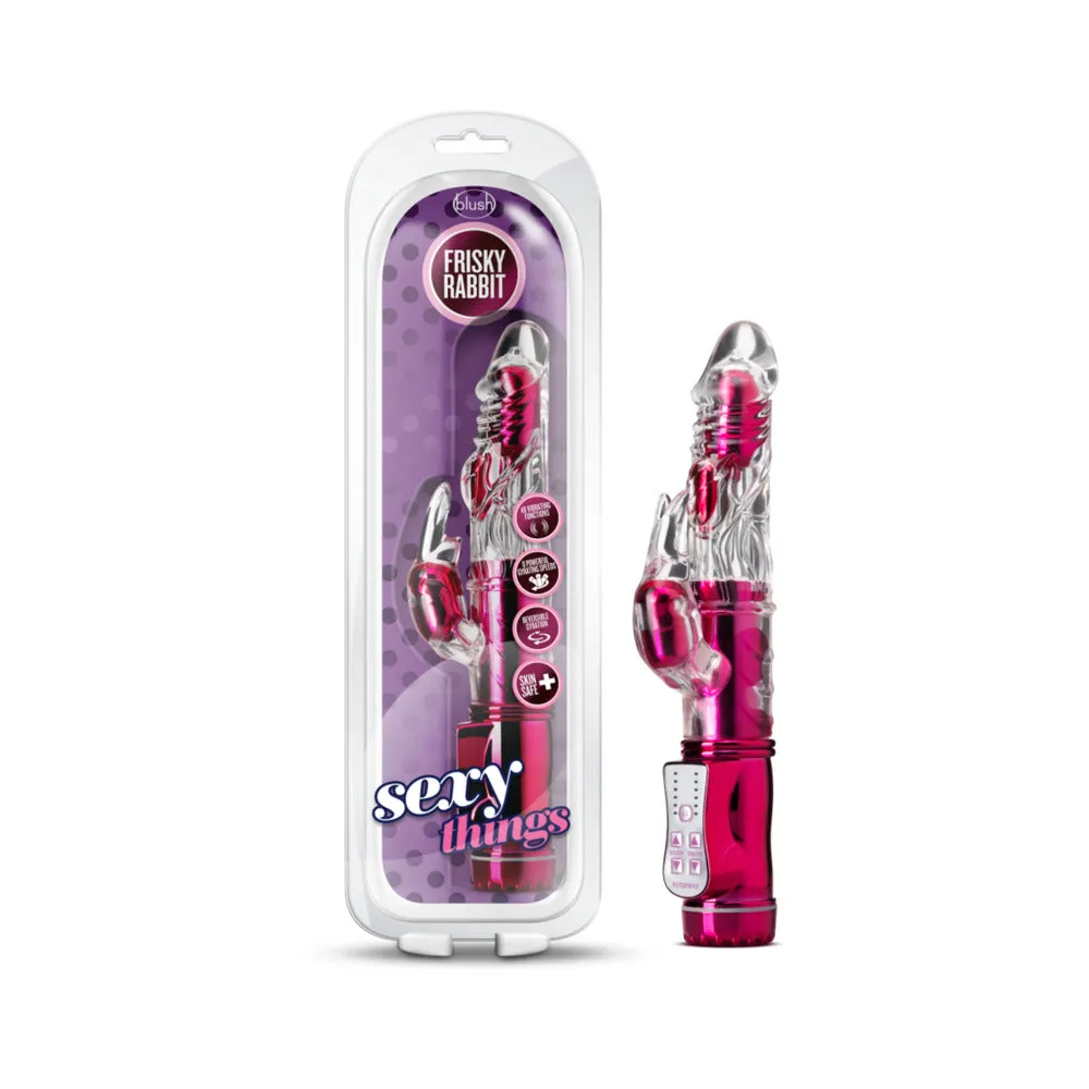 Blush Sexy Things Frisky Rabbit Dual Stimulation Vibrator Pink