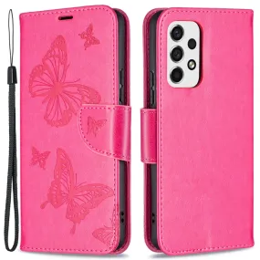 Butterfly Samsung Galaxy A53 5G flip case - Rose