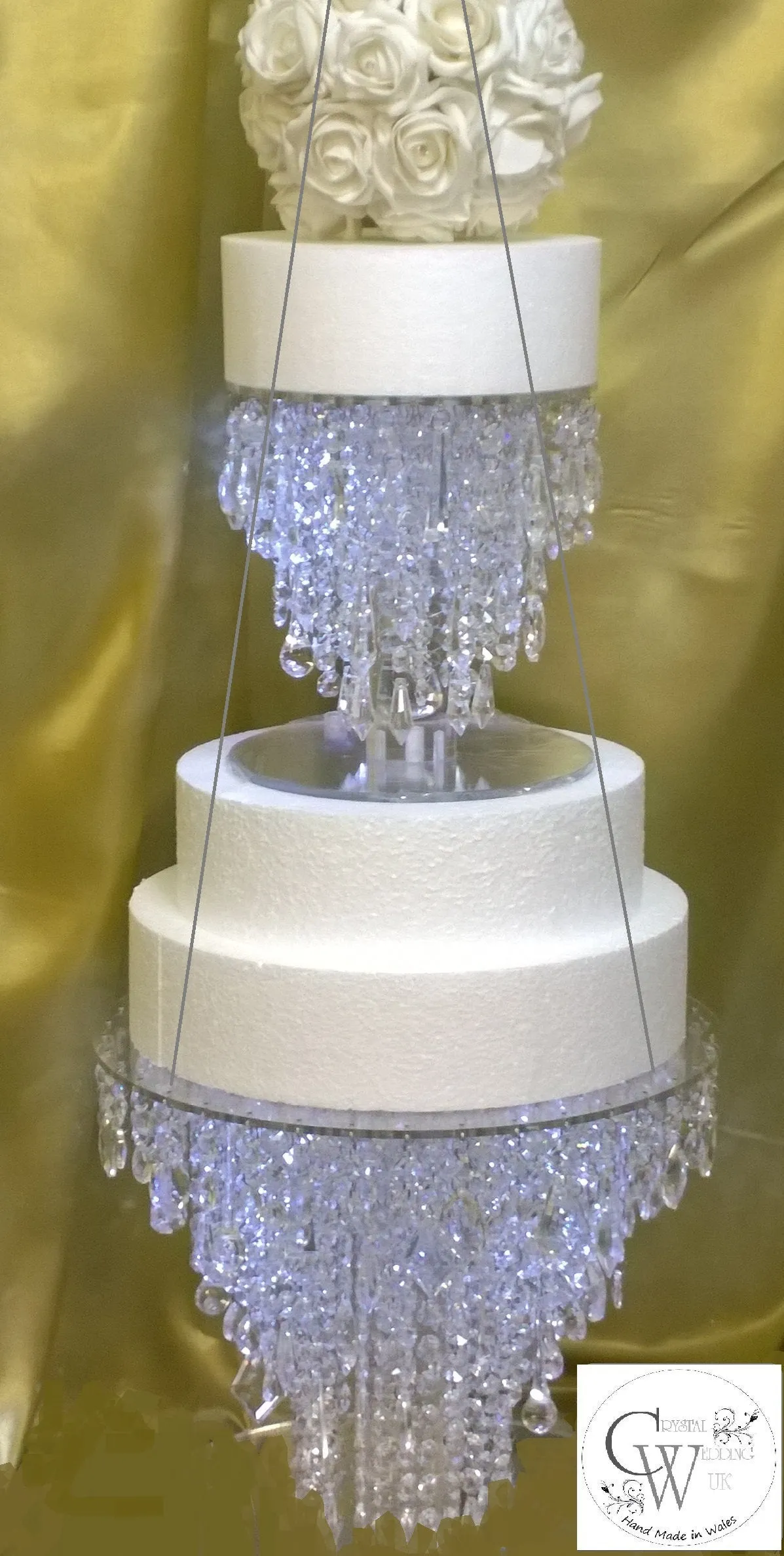 Cake Chandelier  Faux Crystal cake swing, remote lighting- 16 inches last one