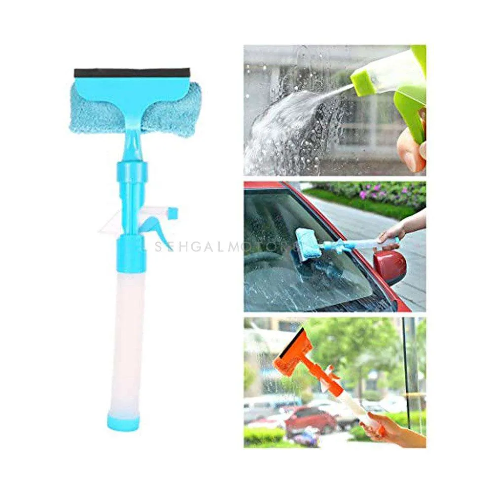 Car Multifunctional Water Spray Window Cleaner Screen Wiper with Microfiber Head