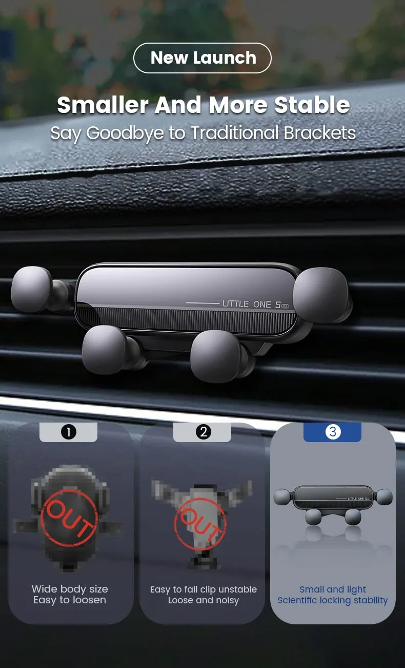 Car Phone Holder Air Vent Clip Mount Mobile Cell Phone Stand In Car GPS