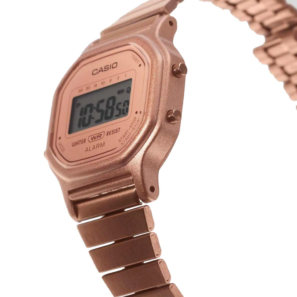 Casio LA-11WR-5A_1197 Rose gold strap watch for Women