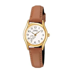 Casio LTP-1094Q-7B8RDF Brown Leather Strap Watch for Women