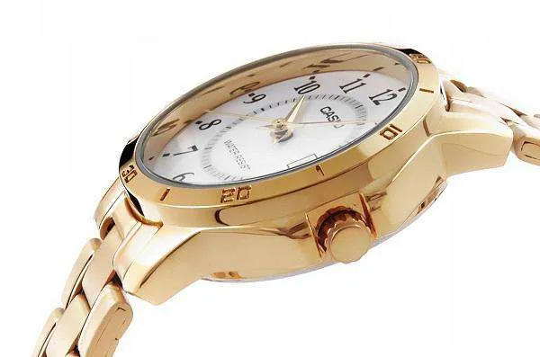 Casio LTP-V004G-7B Gold Stainless Steel Strap Watch for Women