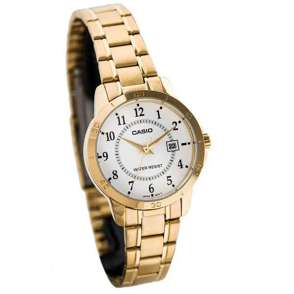 Casio LTP-V004G-7B Gold Stainless Steel Strap Watch for Women